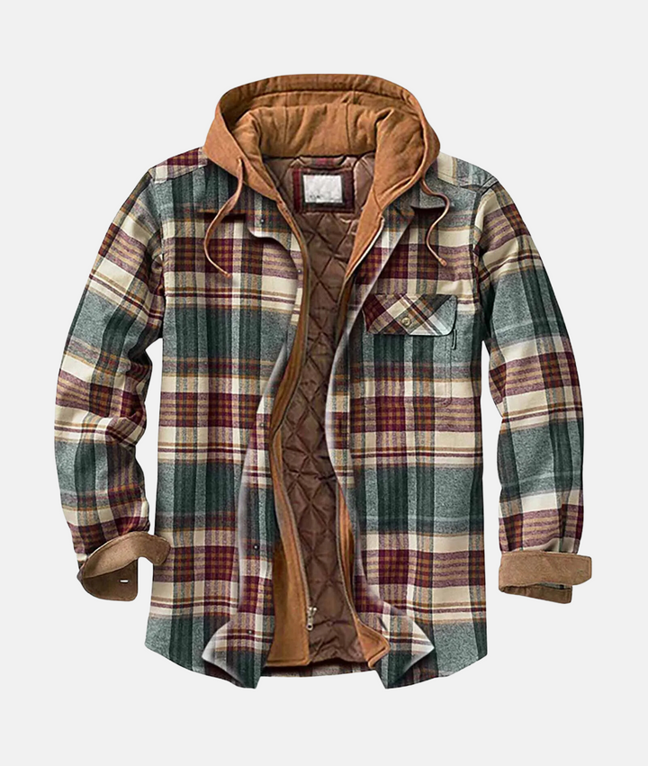 Stilla | Plaid flannel skjorte med hætte til mænd