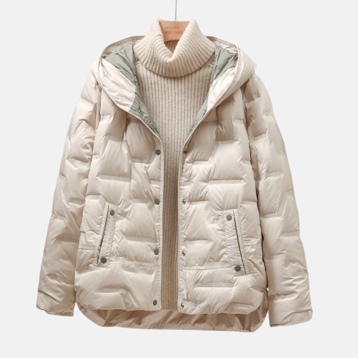 Stilla | Jakke Quilted Puff Aftagelig Hætte Trykknaplukning