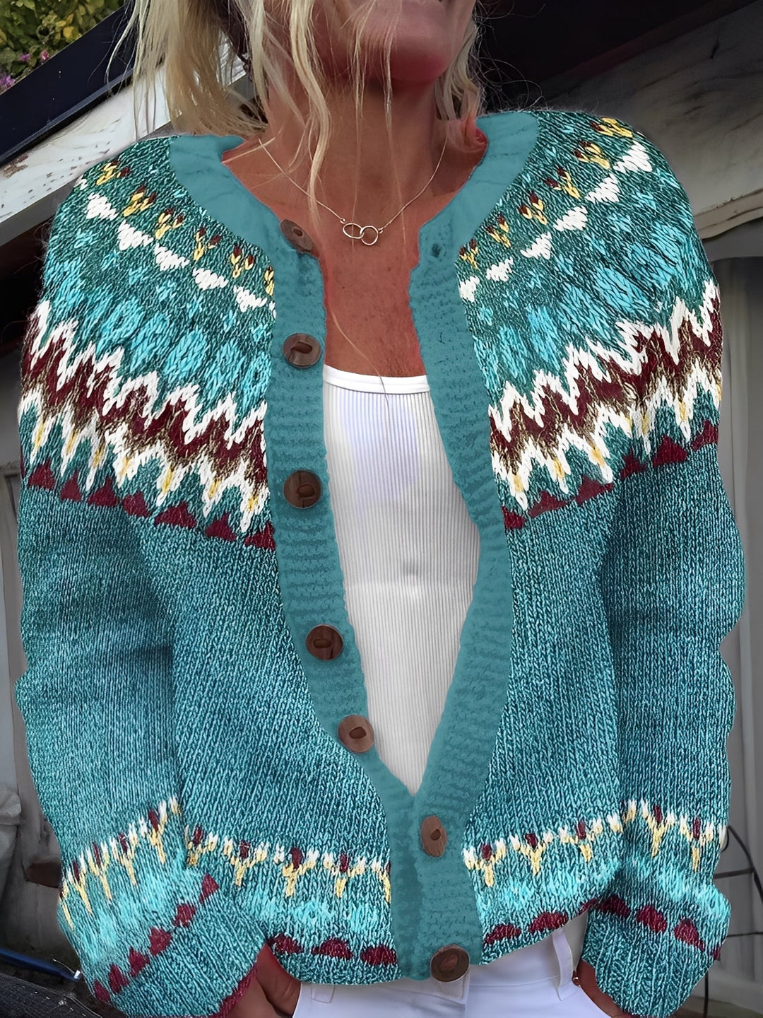 Stilla | Elegant Dames Strikjakke med Knapper