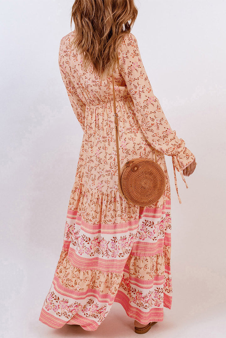 Stilla | Lace-Up Langærmet Maxi Kjole