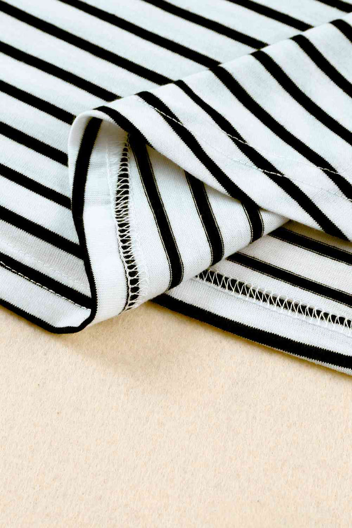 Stilla | Stripe Farveblok Buet Kant Tank