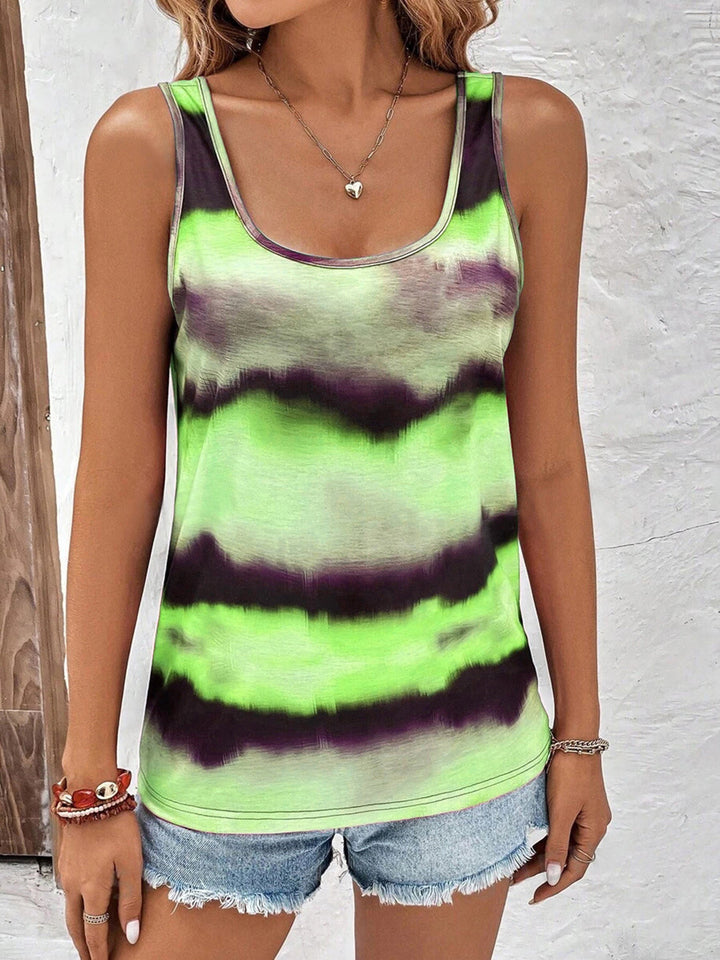 Stilla | Dye Scoop Neck Wide Strap Tank