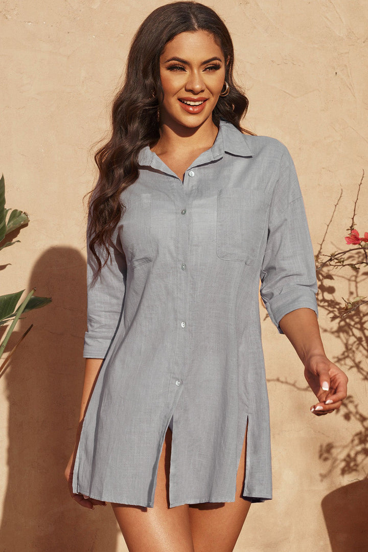 Stilla | up Longline Skjorte Med Brystlommer