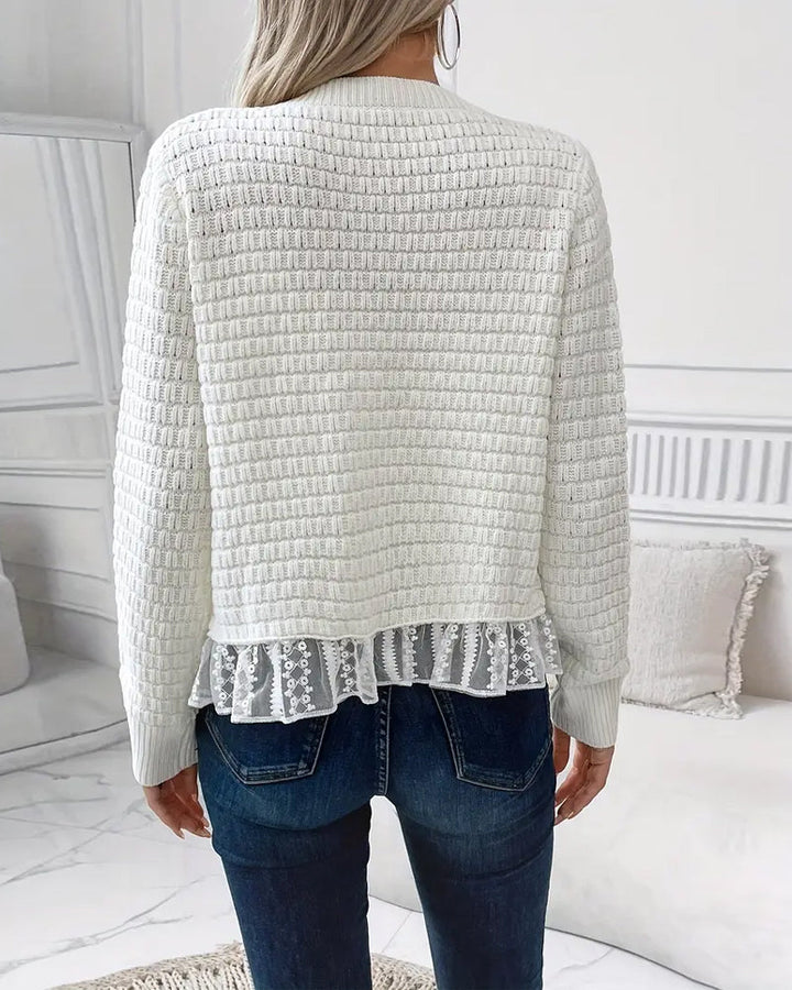 Stilla | Langærmet Spidsbesat Sweatshirt
