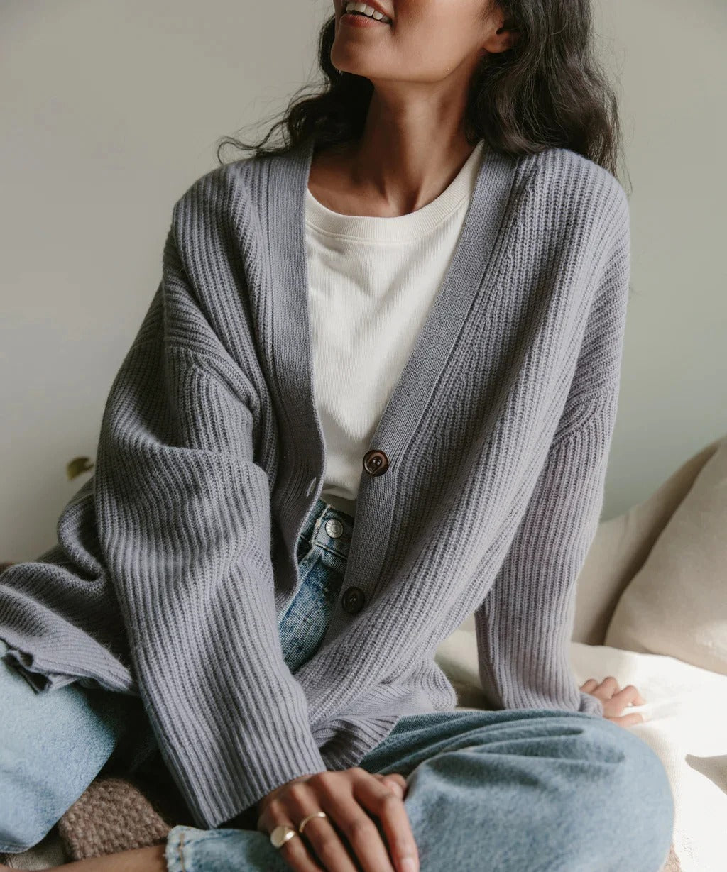 Stilla | Cocon-strikjakke i Fashion