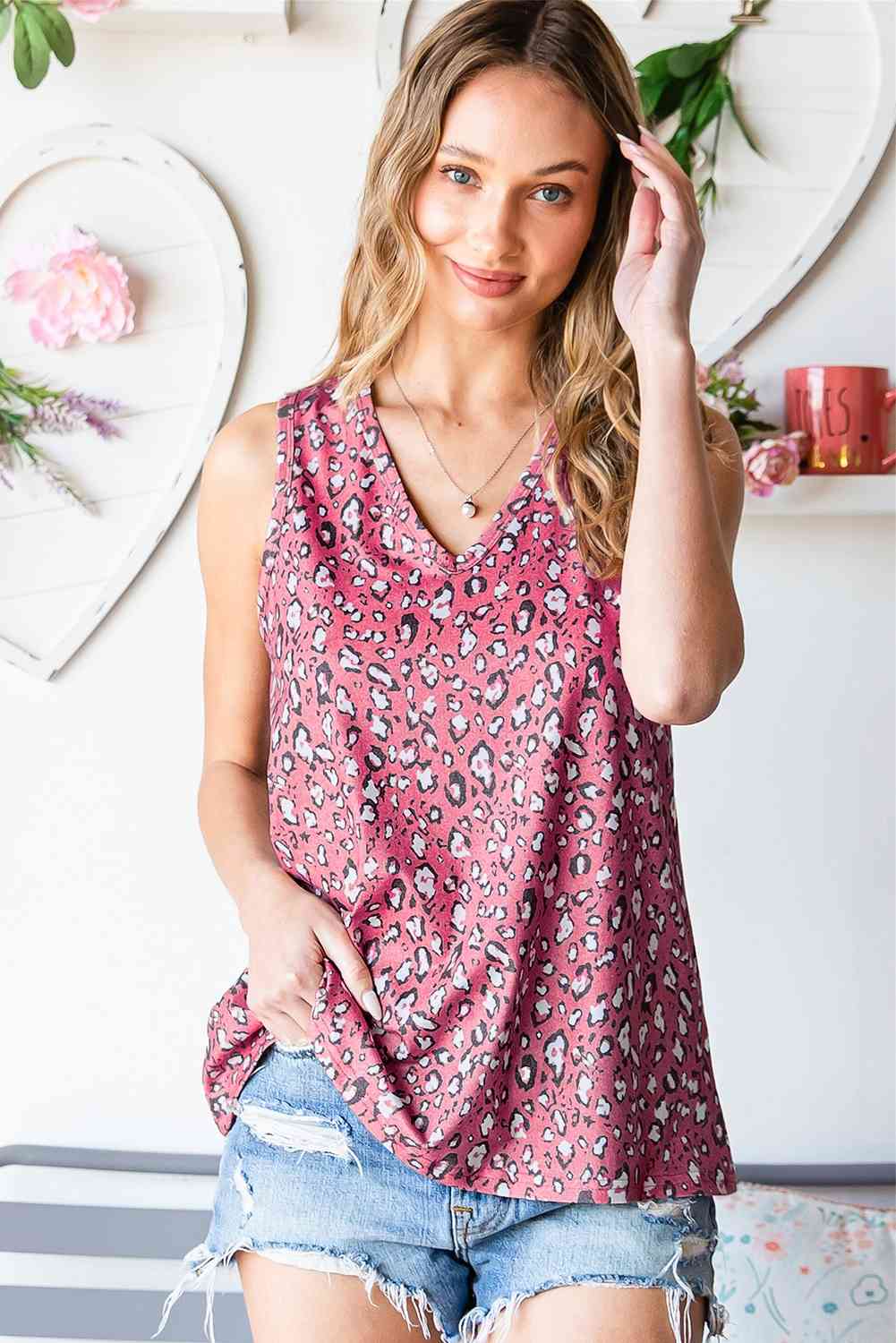 Stilla | Print V-hals Tank