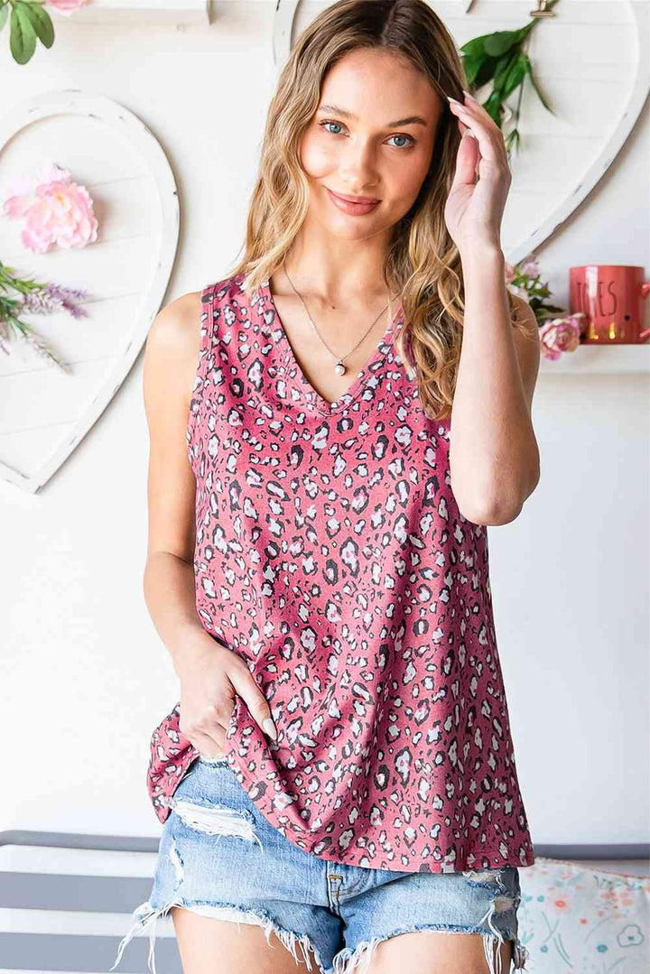 Stilla | Print V-hals Tank