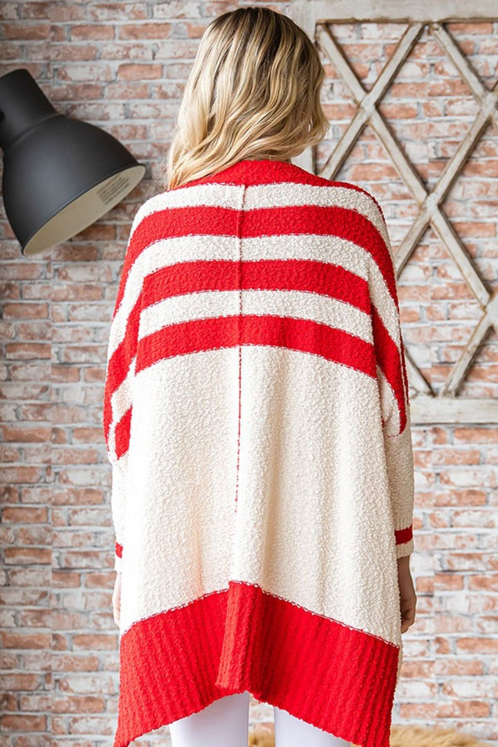 Stilla | Love Tekstureret Stribet Knappet Cardigan
