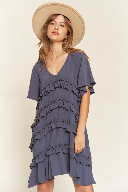 Stilla | Ruffle Mini Kjole