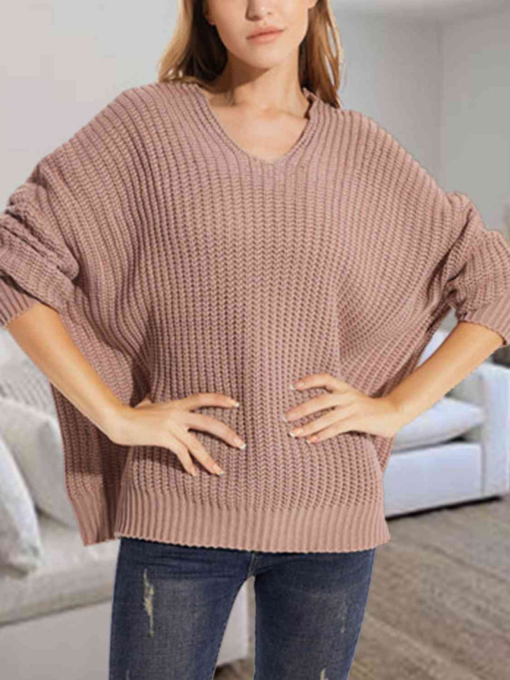 Stilla | Neck Batwing Dropped Shoulder Sweater