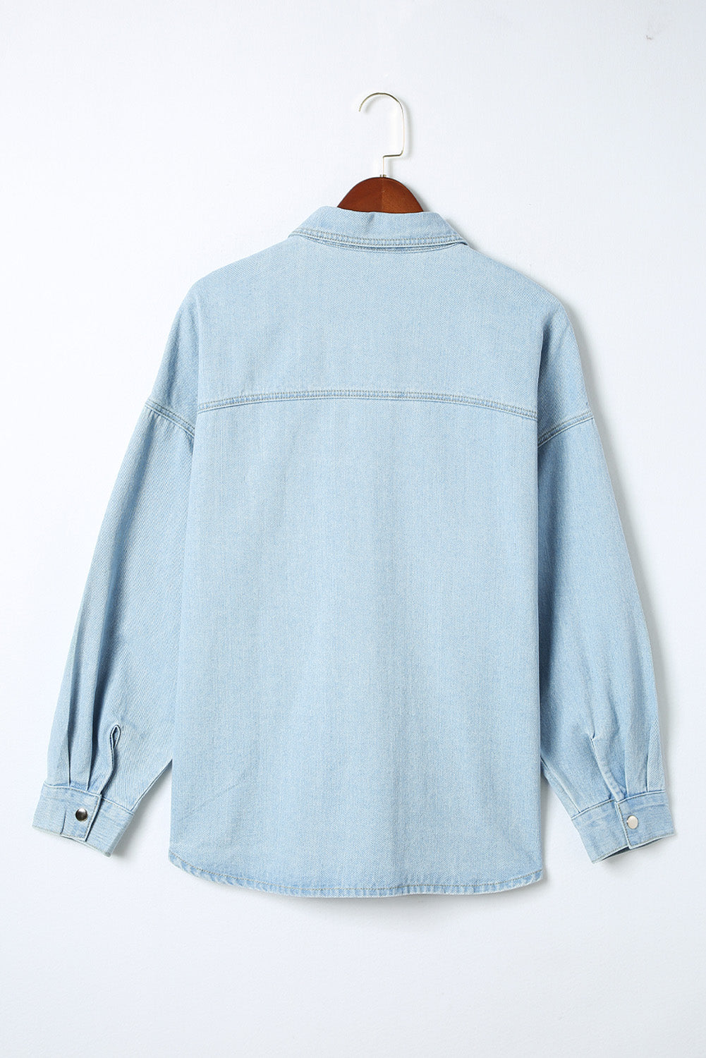 Stilla | Størrelse Snap Down Lomme Denim Jakke