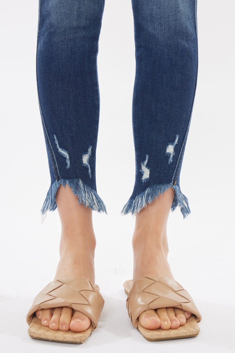 Stilla | Raw Hem High Waist Cropped Jeans