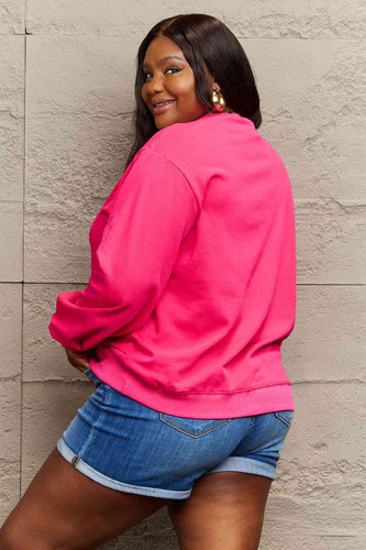 Stilla | Love Full Size Merry and Bright Graphic Sweatshirt