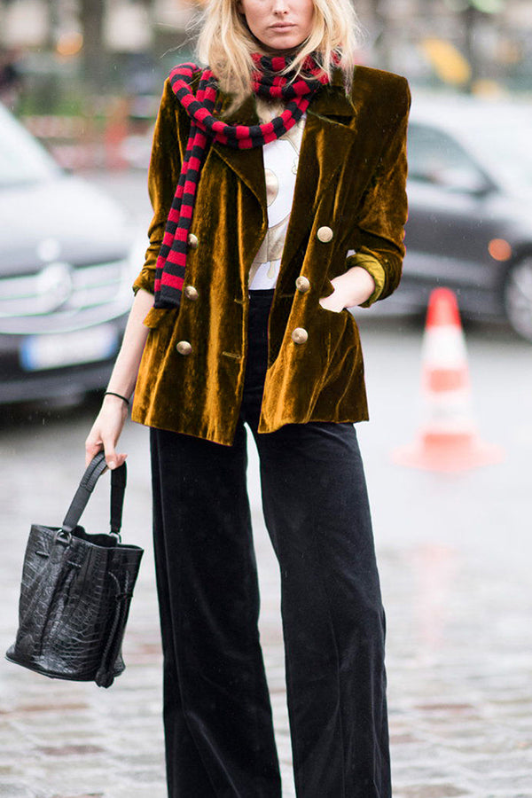 Stilla | Samt Temperament Fest Damer Midikjole Blazer