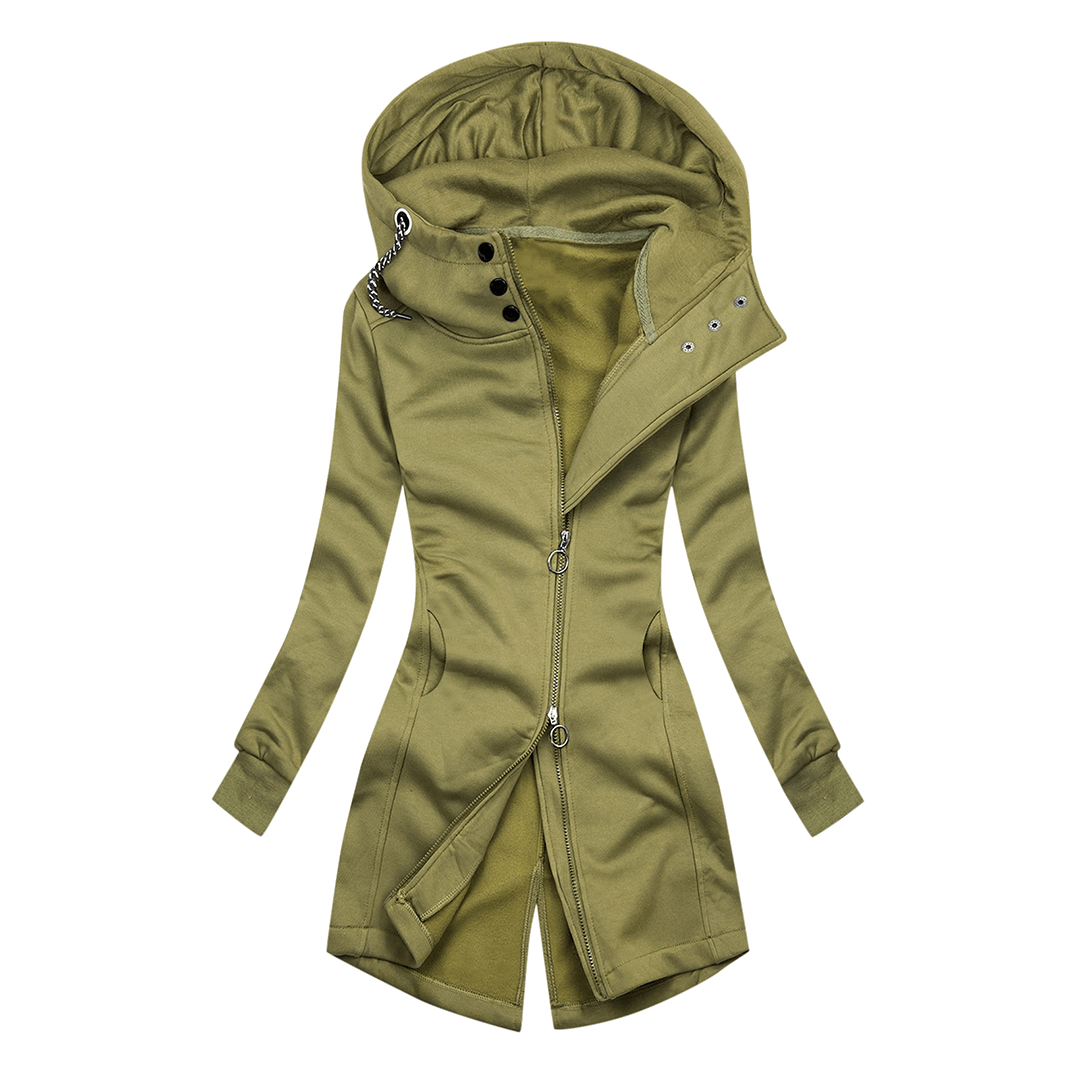 Stilla | Dame Slim Fit Hoodie med høj krave Jakke