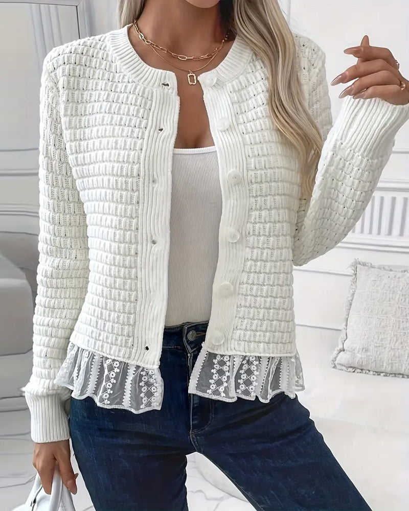 Stilla | Langærmet Spidsbesat Sweatshirt
