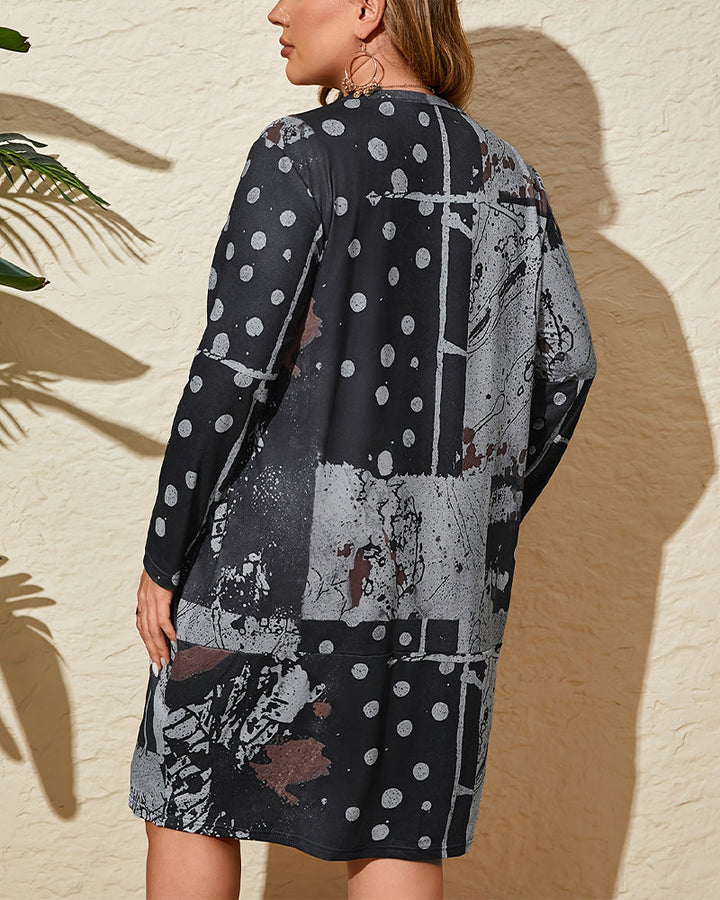 Stilla | Retro kjole med print