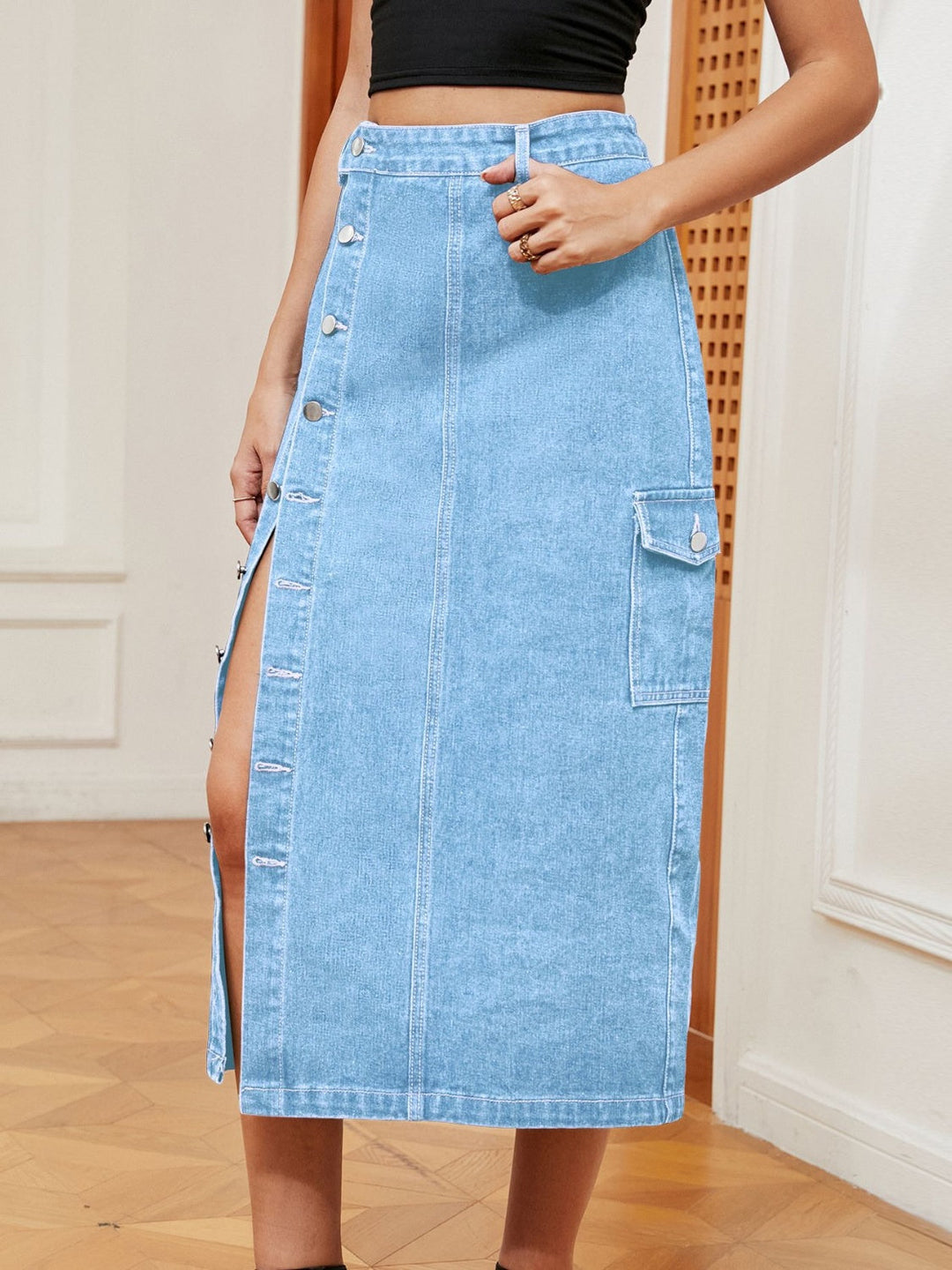 Stilla | Nederdel Denim Med Fyld