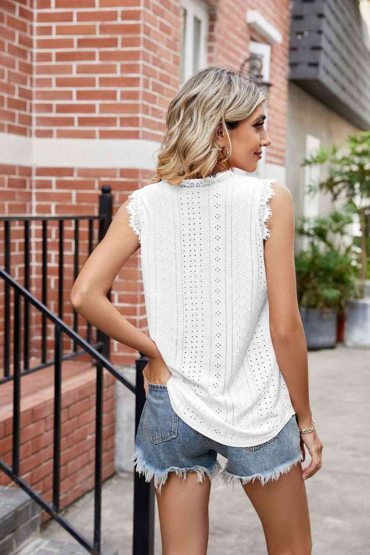Stilla | Blondekant V-hals Tank