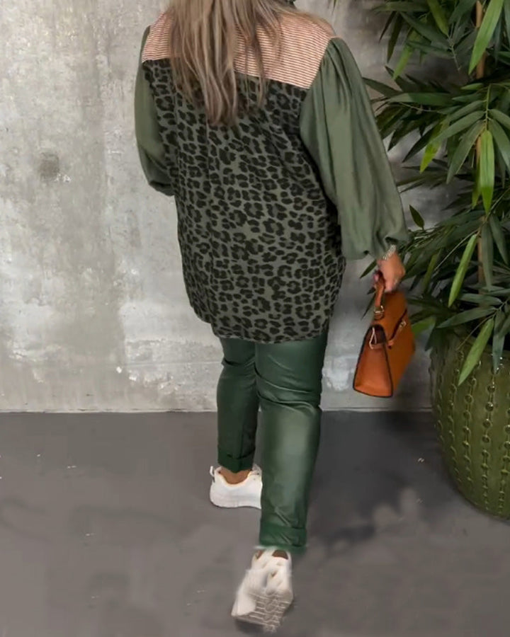 Stilla | Leopardmønster og reverslanterneærmer