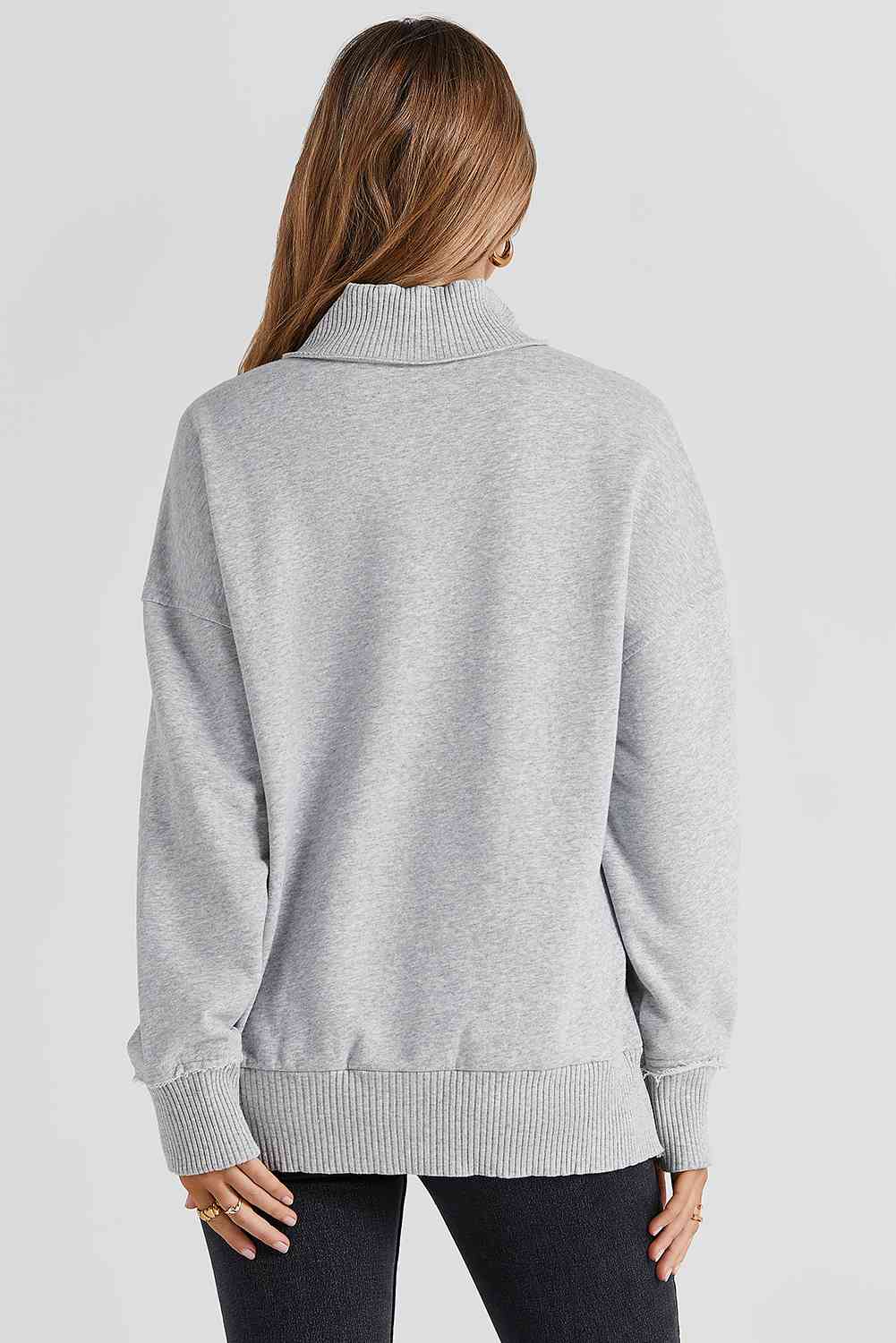 Stilla | Snap Drop Shoulder Langærmet Sweatshirt