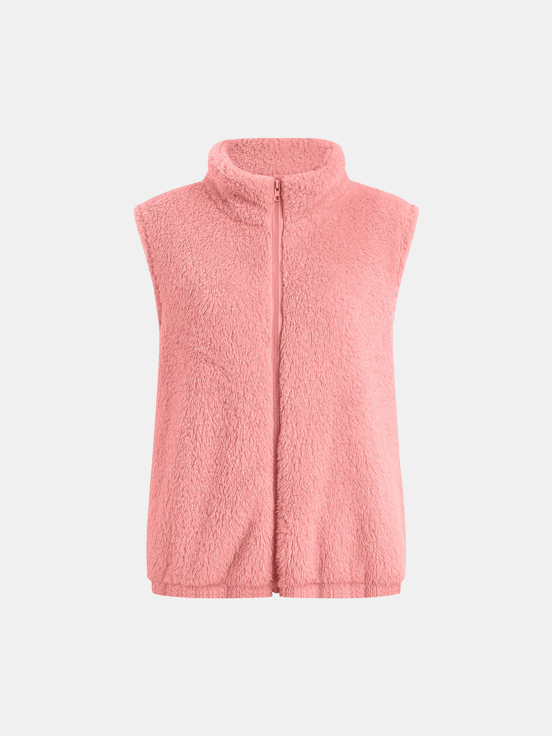 Stilla | Plush Vest Kapotte med Lynlås og Store Lommer