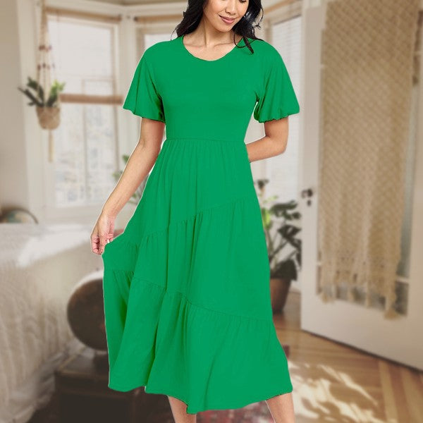 Stilla | Diagonal Laget Flowy Kjole