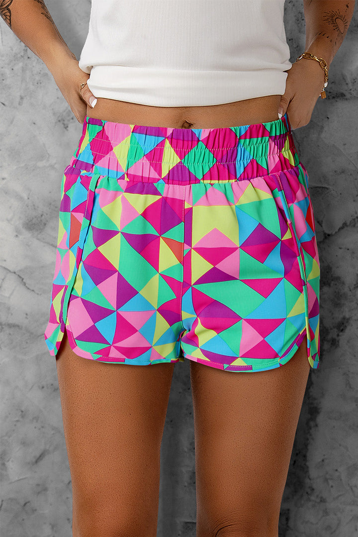 Stilla | Blok Elastisk Talje Shorts