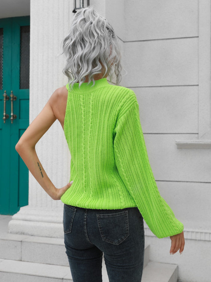 Stilla | Strik Rund Hals Asymmetrisk Sweater