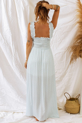 Stilla | Ruffle Strap Smocked Maxi Dress