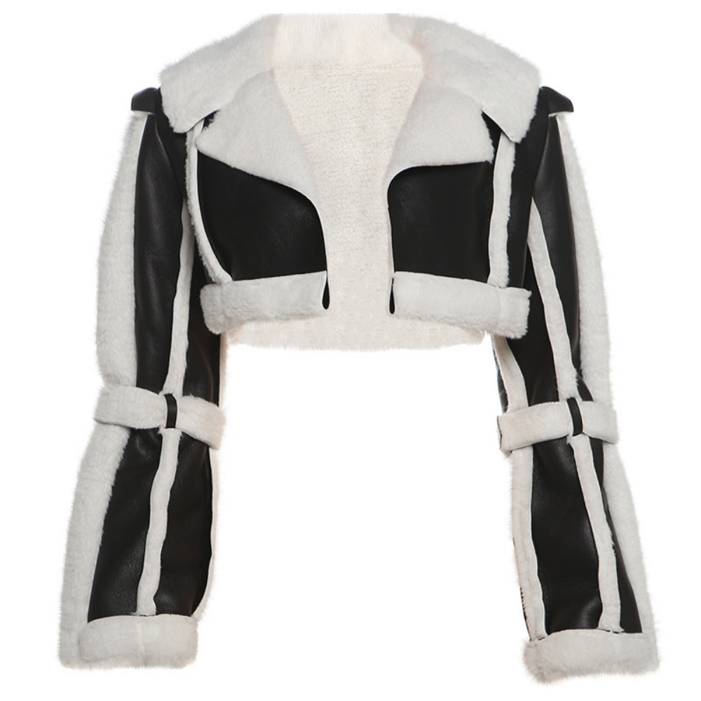 Stilla | Shearling Cropped Jacket til Damer