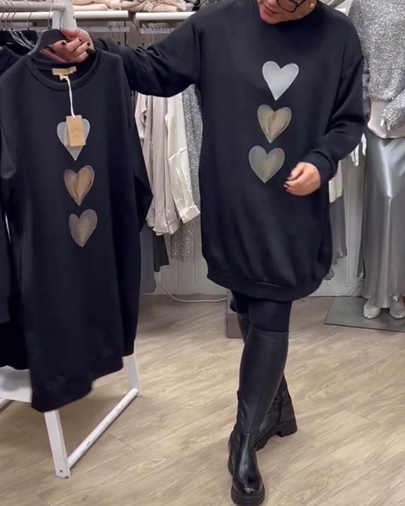 Stilla | Shift Hjerte Mønster Casual
