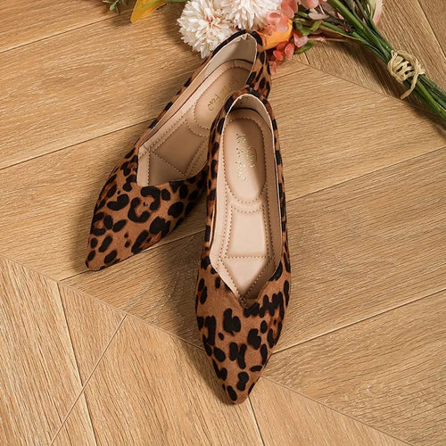 Stilla | Elegante og Let Lace Ballet Sko med Leopard Print
