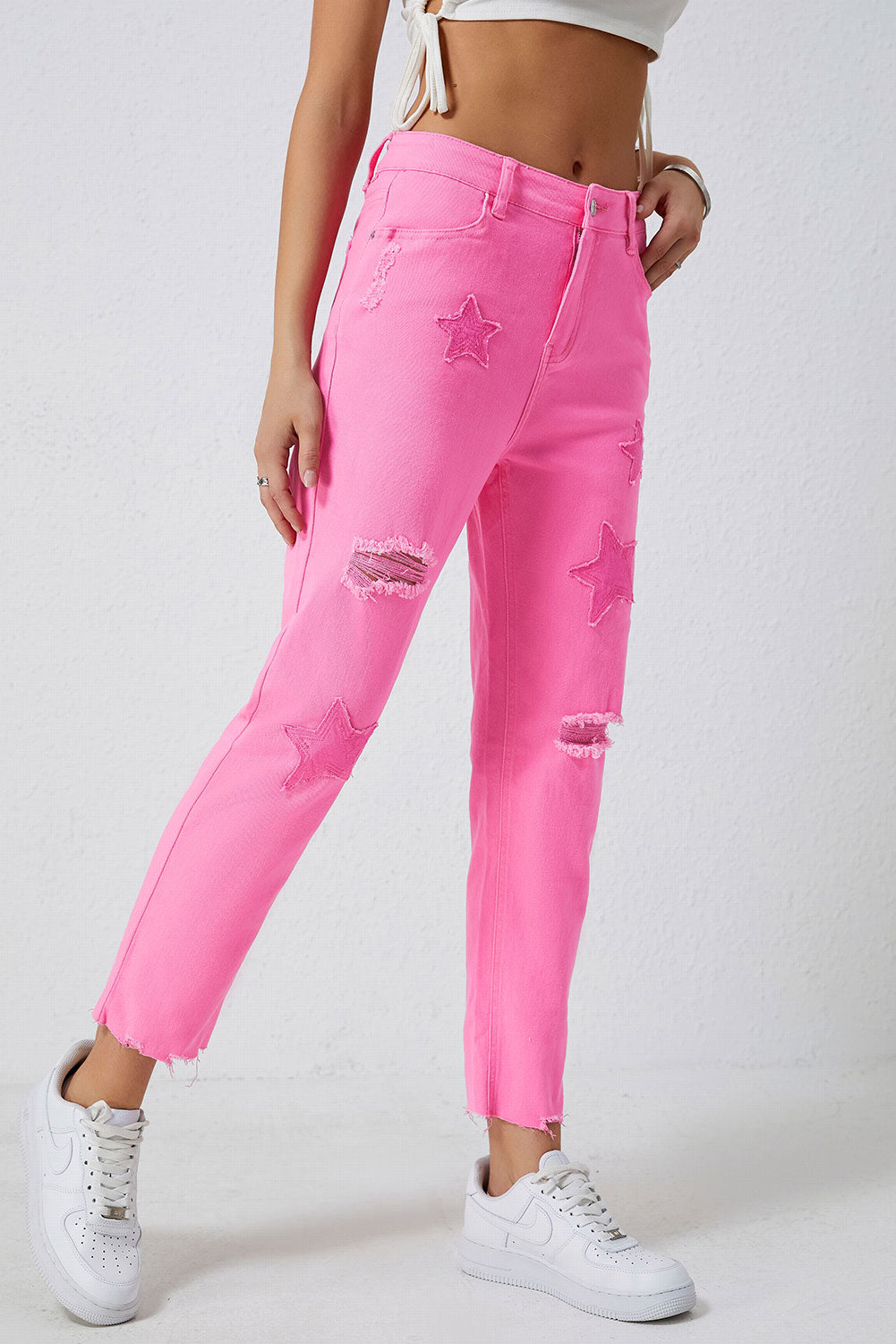 Stilla | Raw Hem Distressed Jeans