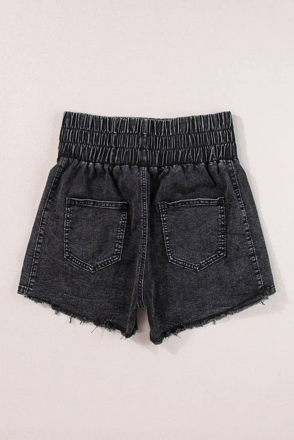 Stilla | Waist Raw Hem Denim Shorts