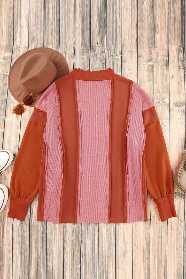 Stilla | Block Exposed Seam Top