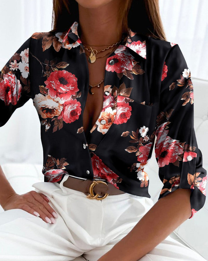 Stilla | Slim Fit Bluse Med Lange Ærmer