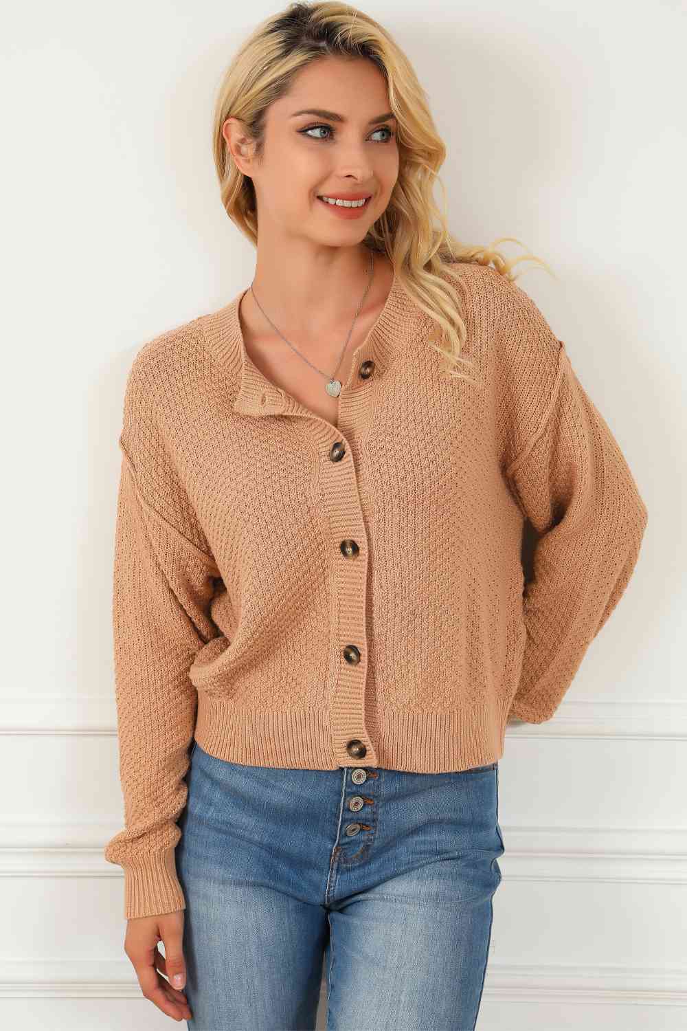 Stilla | Skulderknap Front Cardigan