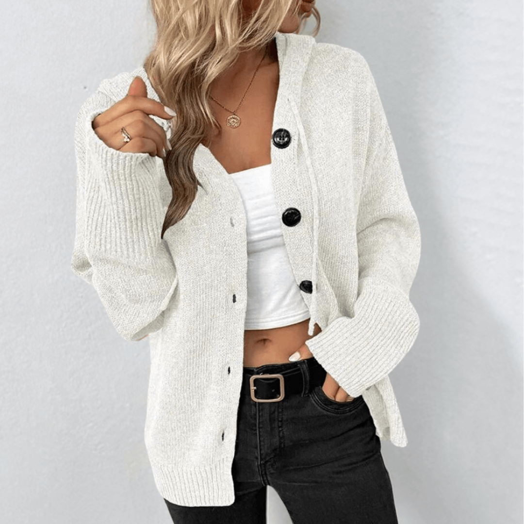 Stilla | Cozy Strikket Cardigan med Knapper til Kvinder