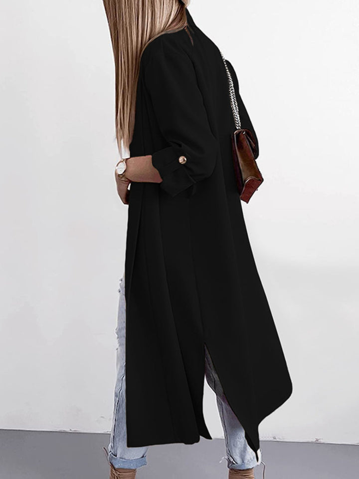 Stilla | Åben Front Rulle-Tab Ærme Trench Coat