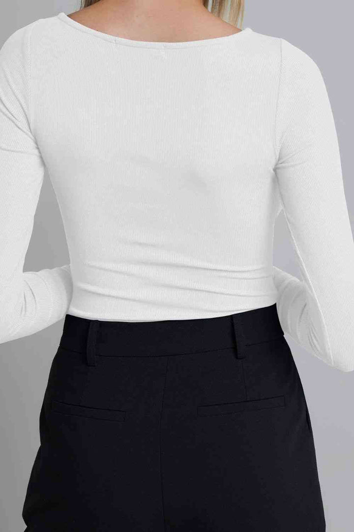 Stilla | Ribbet Langærmet Bodysuit