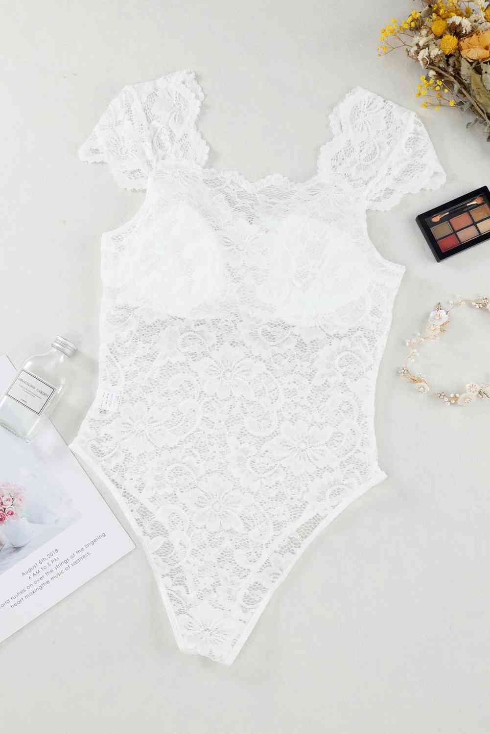 Stilla | Sweetheart Hals Blonder Bodysuit