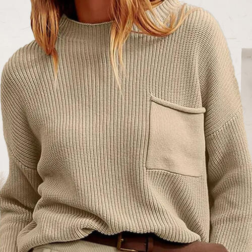 Stilla | Drop Shoulder Sweater Med Lomme