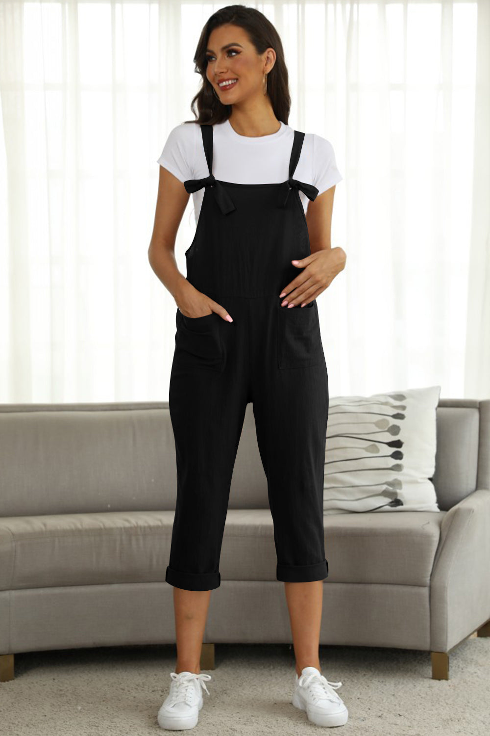 Stilla | Størrelse Square Neck Wide Strap Jumpsuit