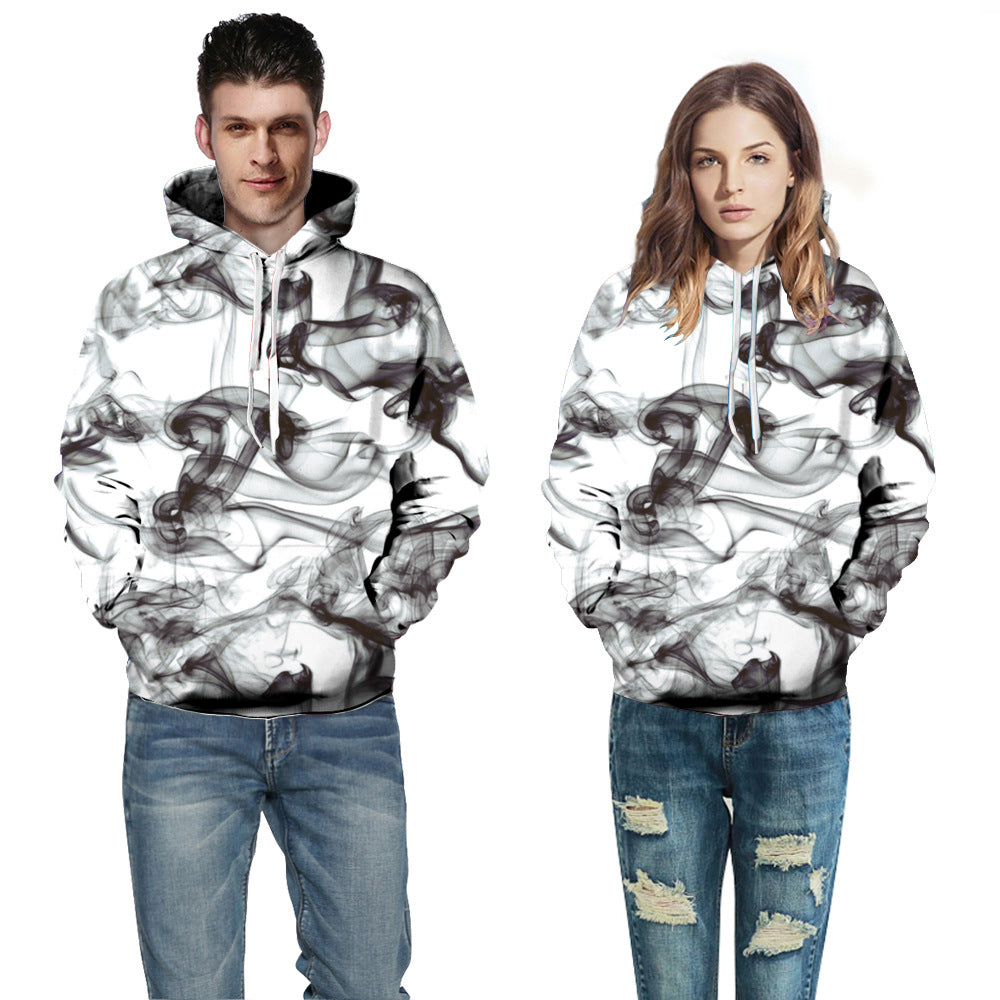 Herre hoodie med moderne røgdesign Stilla
