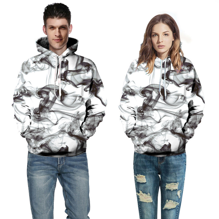 Herre hoodie med moderne røgdesign Stilla