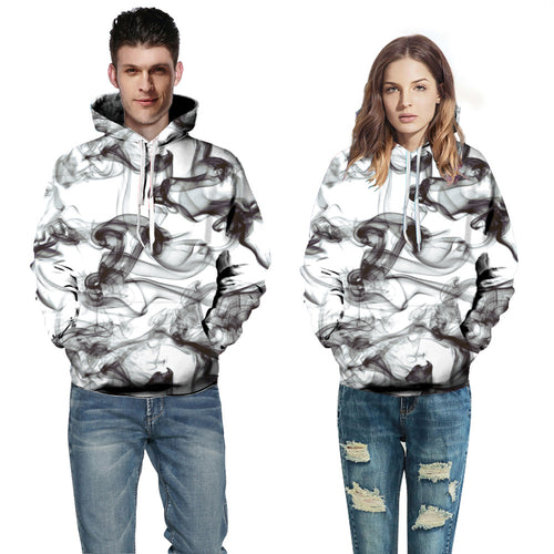 Herre hoodie med moderne røgdesign Stilla