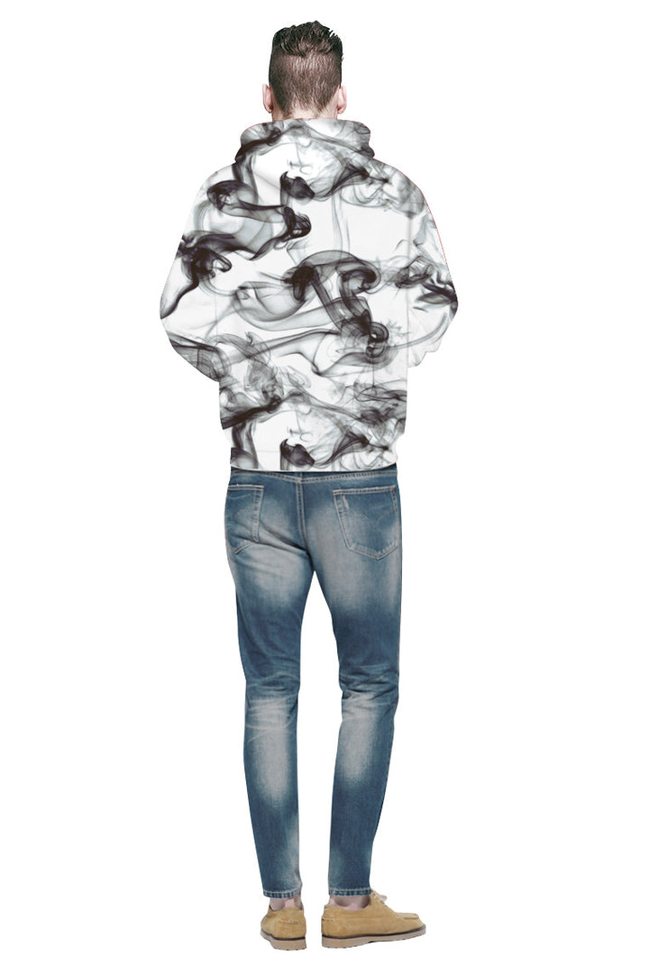 Herre hoodie med moderne røgdesign Stilla