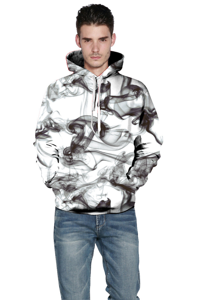 Herre hoodie med moderne røgdesign Stilla