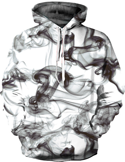 Herre hoodie med moderne røgdesign Stilla